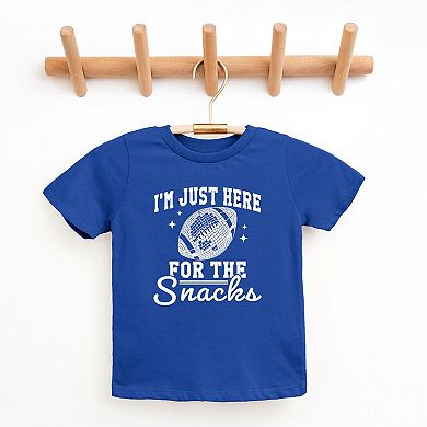I'm Just Here For The Snacks Disco Toddler Short Sleeve Graphic Tee