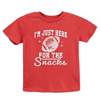 I'm Just Here For The Snacks Disco Toddler Short Sleeve Graphic Tee