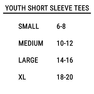 Heart Throb Small Heart Raised Print Youth Short Sleeve Graphic Tee