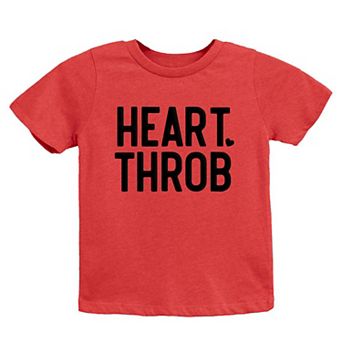 Heart Throb Small Heart Raised Print Youth Short Sleeve Graphic Tee