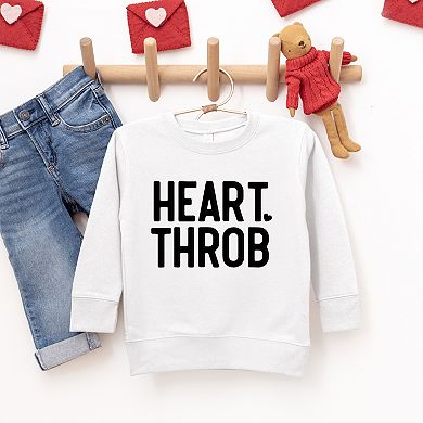 Heart Throb Small Heart Raised Print Toddler Graphic Sweatshirt