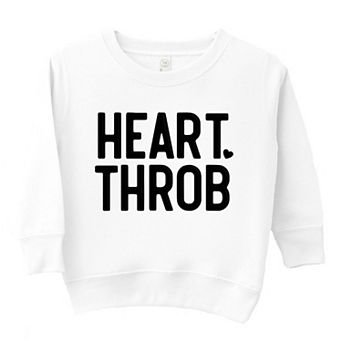 Heart Throb Small Heart Raised Print Toddler Graphic Sweatshirt