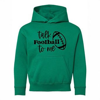 Talk Football To Me Ball Youth Graphic Hoodie