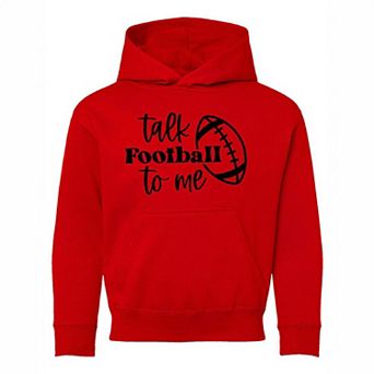 Talk Football To Me Ball Youth Graphic Hoodie