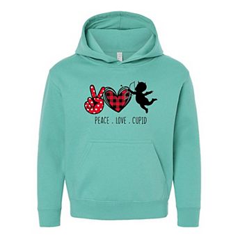 Peace Love Cupid Youth Graphic Hoodie