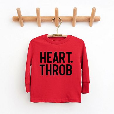Heart Throb Small Heart Raised Print Toddler Long Sleeve Graphic Tee