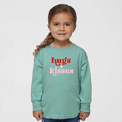 Hugs And Kisses Toddler Long Sleeve Graphic Tee