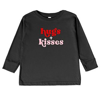 Hugs And Kisses Toddler Long Sleeve Graphic Tee