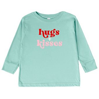 Hugs And Kisses Toddler Long Sleeve Graphic Tee