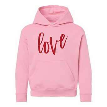Love Cursive Youth Graphic Hoodie