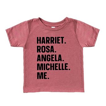 Harriet, Rosa, Angela, Michelle, Me Toddler Short Sleeve Graphic Tee