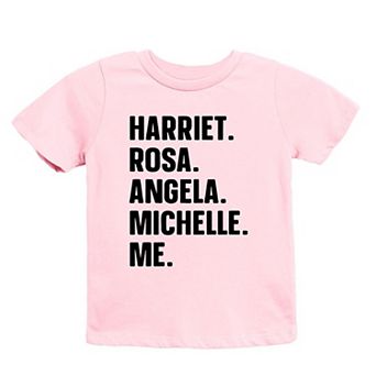 Harriet, Rosa, Angela, Michelle, Me Toddler Short Sleeve Graphic Tee