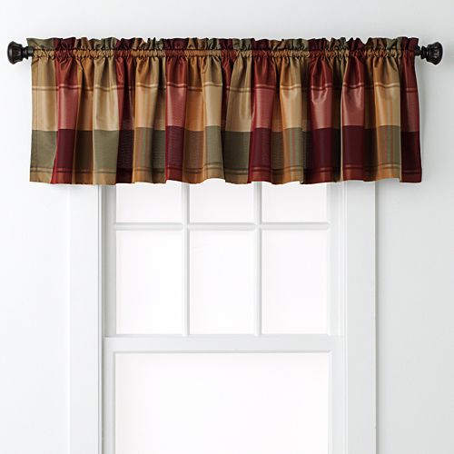 United Curtain Co. Plaid Valance - 54'' x 18''