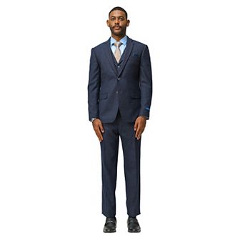 Men's 3 pc Tweed Suit Set w/ Notch Lapel on Vest