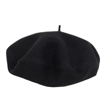 Women's Wool French Beret Hats Solid Color Classic Beanie Fall Winter