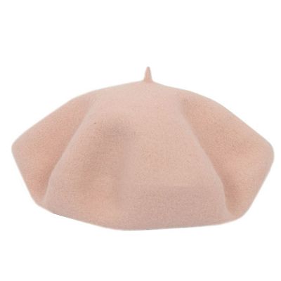 9265 Womens French Retro Beret Hat Knitted Thickened Warm Cap Classic basic-cotton-knit-beret-for-  main image 4