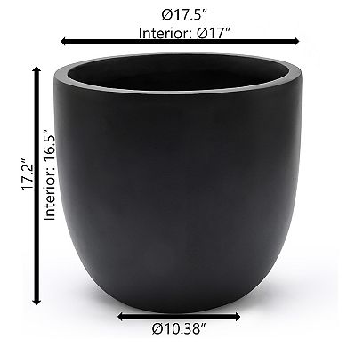 LuxenHome Round Tapered Large Indoor/Outdoor Planter