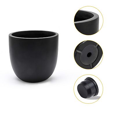 LuxenHome Round Tapered Medium Indoor/Outdoor Planter