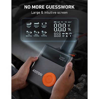 AstroAI 1750A 12V Battery Jump Starter with 150PSI Digital Tire Inflator