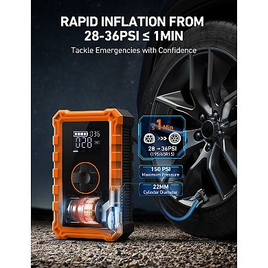 AstroAI 1500Amps Car Battery Jump Starter with 150PSI Air Compressor