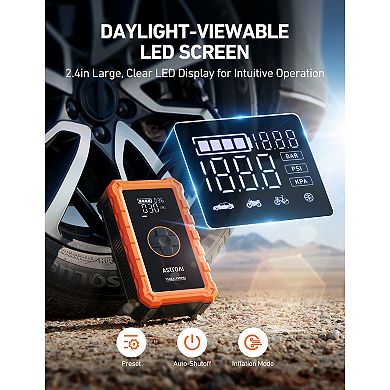 AstroAI 1500Amps Car Battery Jump Starter with 150PSI Air Compressor
