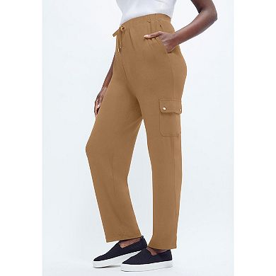Jessica London Women's Plus Size 2-Piece Stretch Knit Cargo Set
