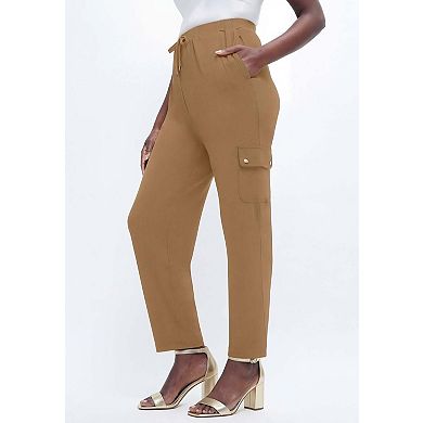 Jessica London Women's Plus Size 2-Piece Stretch Knit Cargo Set
