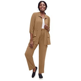 Jessica London Women's Plus Size 2 pc Stretch Knit Cargo Set