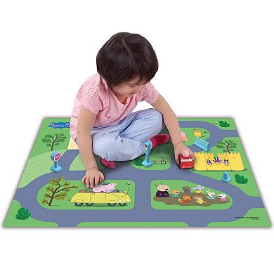 TCG Toys Imaginmat: Deluxe Peppa Pig 30.5" x 20.5" Floor Playmat & Toy Car