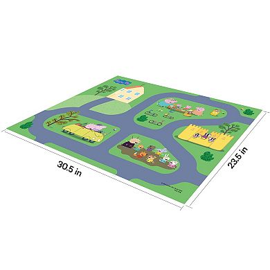 TCG Toys Imaginmat: Deluxe Peppa Pig 30.5" x 20.5" Floor Playmat & Toy Car