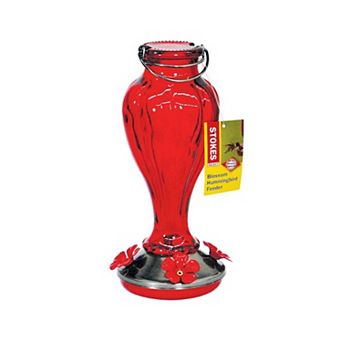 More Birds Blossom Glass Hummingbird Feeder - 20 Ounces