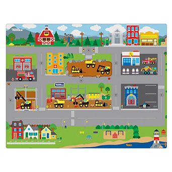TCG Toys Imaginmat: Jumbo Tonka 47 x 61" Floor Playmat & 2 Toy Cars