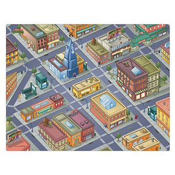 TCG Toys Imaginmat: Jumbo TMNT 47 x 61" Floor Playmat & 2 Toy Cars