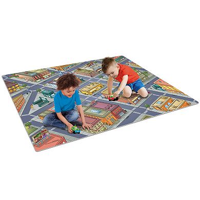 TCG Toys Imaginmat: Jumbo TMNT 47 x 61" Floor Playmat & 2 Toy Cars