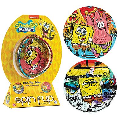 TCG Toys Spin Flip Puzzle: Spongebob Graffiti 12 Rings 2-In-1 Double-Sided Puzzle