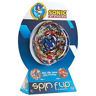 TCG Toys Spin Flip Puzzle: Sonic & Dr. Eggman 12 Rings 2-In-1 Double-Sided Puzzle