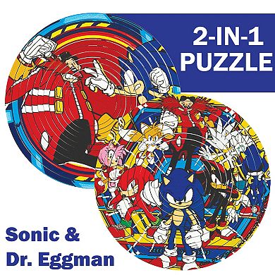 TCG Toys Spin Flip Puzzle: Sonic & Dr. Eggman 12 Rings 2-In-1 Double-Sided Puzzle