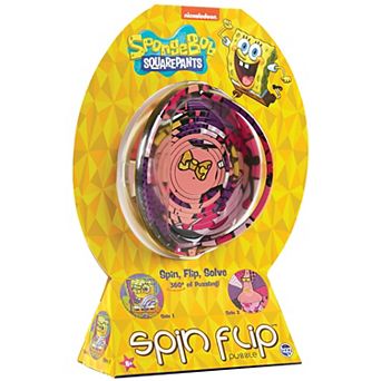 TCG Toys Spin Flip Puzzle: Spongebob & Patrick 12 Rings 2-In-1 Double-Sided Puzzle