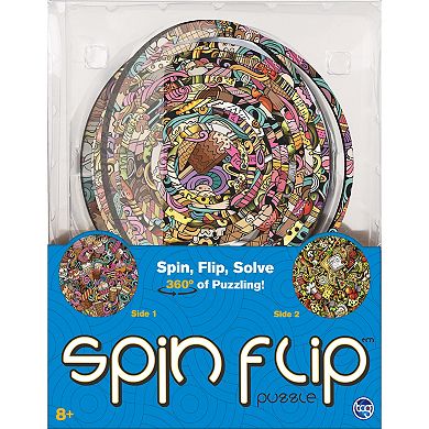 TCG Toys Spin Flip: Puzzle Ice Cream & Pizza 14 Rings 2-In-1 Double-Sided Puzzle