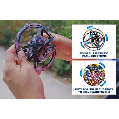 TCG Toys Spin Flip: Puzzle Ice Cream & Pizza 14 Rings 2-In-1 Double-Sided Puzzle