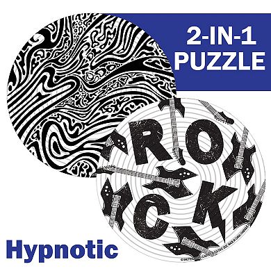 TCG Toys Spin Flip Puzzle: Hypnotic 2L- 14 Rings 2-In-1 Double-Sided Puzzle
