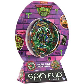 TCG Toys Spin Flip Puzzle: TMNT Turtle Power 12 Rings - 2-In-1 Double-Sided Puzzle