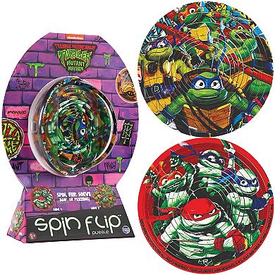 TCG Toys Spin Flip Puzzle: TMNT Turtle Power 12 Rings - 2-In-1 Double-Sided Puzzle