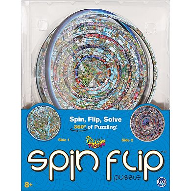 TCG Toys Spin Flip Puzzle: Charles Fazzino 14 Rings 2-In-1 Double-Sided Puzzle