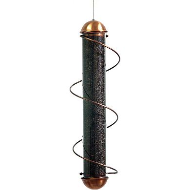 Songbird Essentials Copper Spiral Thistle Nyjer Thistle Tube Bird Feeder - 17.5 "
