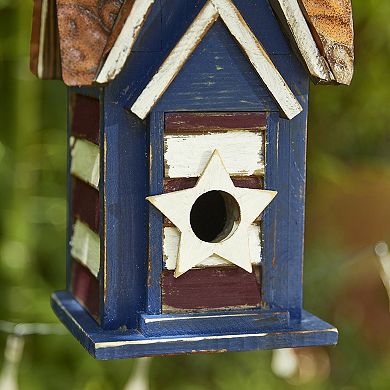 Glitzhome 12.25"H Solid Wood Villa Decorative Outdoor Garden Birdhouse