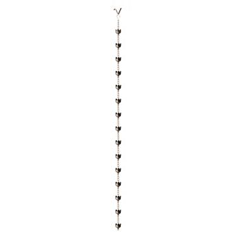 Glitzhome 8.5ft 15 pc Faux Copper Lotus Shaped Rain Chain