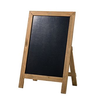 Glitzhome 29.75"H Farmhouse Wooden Chalkboard Hanging or Standing Decor