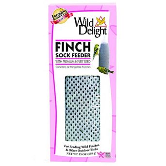 Wild Delight Pink Finch Nyjer Thistle Sock Bird Feeder - 13 Ounce- 12pl