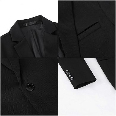Men's 3 pc Suit Casual 1 Button Tux Blazer Jacket Tie and Pants Suit Set